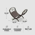thumbnail image 5 of Panacea Compact Foldable Powder-coated Steel Oak Leaf Log Bin w/Pan, Brown, 5 of 9