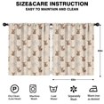 thumbnail image 2 of Blackout Kids Curtains,Beige Highland Cow Flower Pattern Childrens Insulated Curtains Set Of 2,Bedroom Essentials,Toddler Room Decor 52"x63", 2 of 5