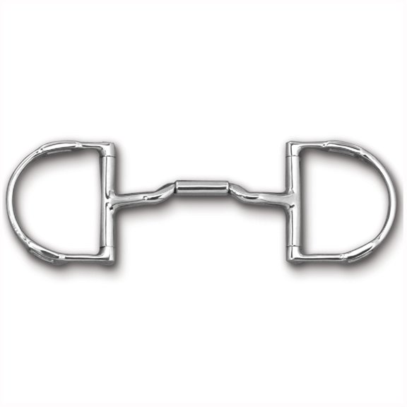 Myler English Pony Dee with Hooks Bit - 4 1/2" Sweet Iron & Copper Mullen Barrel Low Port MB06 Level 2-3