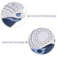 thumbnail image 4 of Unique Bargains Kitchen Food Strainer Colander Bowl Set Double Layer Drain Basin Basket Blue, 4 of 6