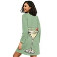 thumbnail image 2 of FORMRS Womens Long Sleeve Nightgowns Crew Neck Sleep Shirt Soft Pajamas Sizes S-3XL, Lemon Juice, 2 of 8