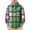 Green, variant on Cethrio Boys Plaid Shirts, 2025 Long Sleeve Collared Casual Button Down Shirts Blue Size 7