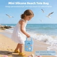 thumbnail image 2 of Mini Silicone Beach Tote Bag, Waterproof DIY Crossbody Purse with 4 Charms & Removable Strap, Lightweight Hole Bag for Little One & Women, Shoulder Handbag for Travel Picnic Shopping Vacation, 2 of 5