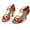 Red, variant on MPWEGNP Shoes For Women Dance Latin Party Satin Girl Tango Med Heels Women'S Casual (Black 8)