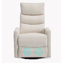 S-HOME Comfortable Heat Massage Manual Recliner Chair In Durable Fabric Featuring Rocker And Swivel For Ultimate Relaxation