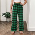thumbnail image 2 of Hessimy Boys Plaid Pants Girls Boys Printed Plaid Pants With Pockets Drawstring Elastic Waist Plaid Pants For Christmas For Family Matching Sweatpants (Green,15-16 Years), 2 of 9
