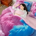 thumbnail image 4 of Castle Fairy Love Heart Couple Twin Bedding Sets 7-Piece for Teens Adults,Pink Blue Bedding Comforter Set Microfiber,Romantic Valentine's Day Breathable Sheet Sets,Lightweight Room Decor,Reversible, 4 of 8