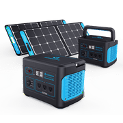 Generark Solar Generator for Homes: 2 Battery Backup Power Stations and 2 Solar Panels