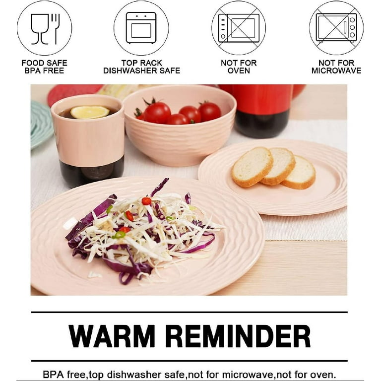 Melamine Dinnerware Set for 4-16 Pcs:Camping Dishes