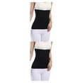 thumbnail image 4 of Transemion Stay Warm And Stylish Back Warmer Belt Breathable Elastic Waist Back Support thicken black M 2Set, 4 of 6