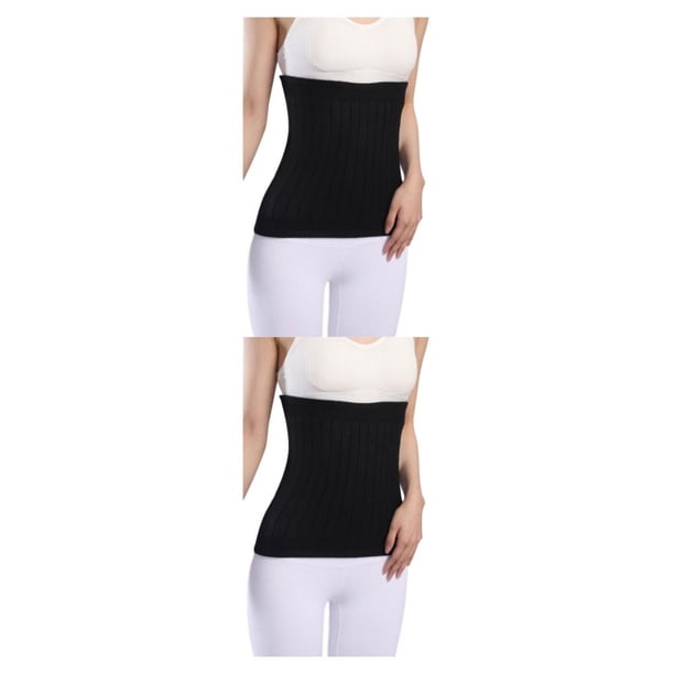 Soporte de espalda Jumpingount Cintura elástica calentador espesar negro L 2Conjunto