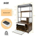 Litter Box Enclosure with 3 Tier Shelves,Hidden Litter Box Furniture
