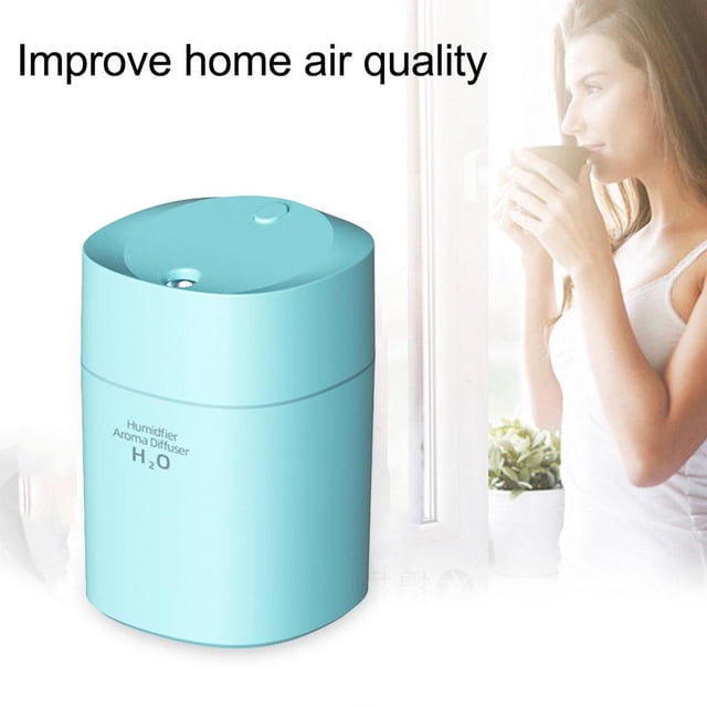 Humidificador de aire Aroma Aceite esencial Difusor USB Car Mute Mist Maker Azul