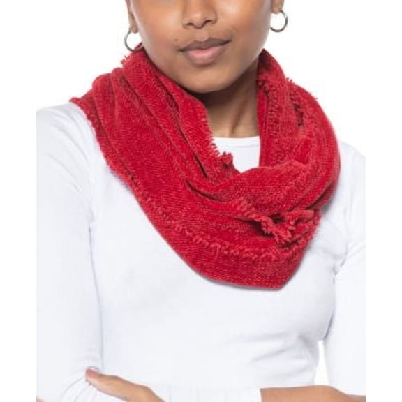 Charter Club Women's Woven Chenille Loop Scarf, Red, Size OSFA