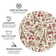 thumbnail image 4 of Kll Round Shape Drink Coasters Set Of 4,Pu Leather Absorbent Coasters Set Decorative Coffee Cup Coasters Housewarming Gift For Home Decor-Paris Vintage, 4 of 9