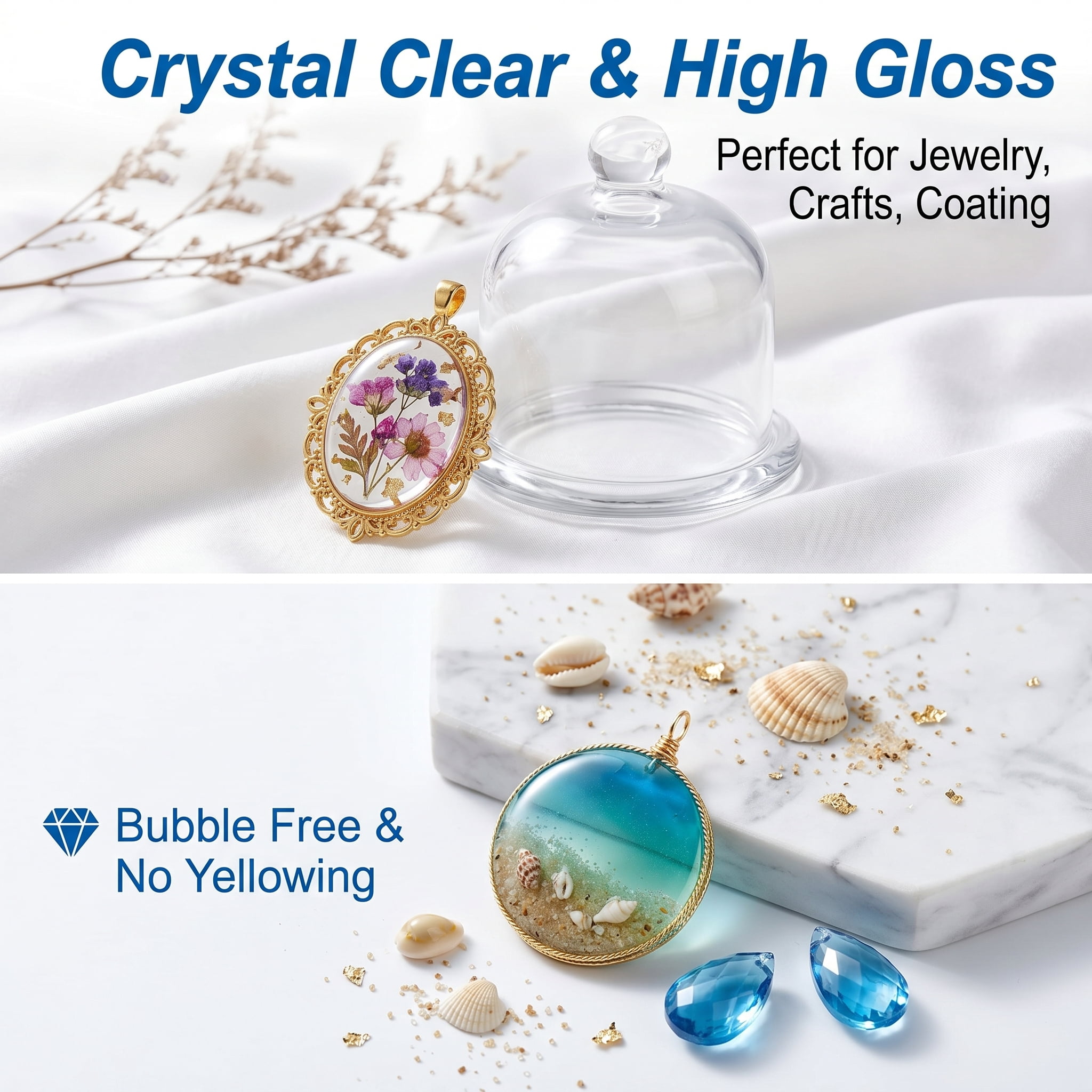 750g Hard UV Resin Crystal Clear - UV Curing Epoxy Resin For DIY Crafts Jewelry Making Dried Flower Casting Shrink Art Handmade Beads Supplies
