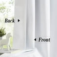 thumbnail image 4 of Exultantex Solid Blackout Curtains Linen Thermal Insulated Window Curtains for Bedroom,54x95 Inch,2 Panels,Grommet Top, Bleached White, 4 of 6