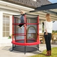 thumbnail image 5 of Gymax 55'' Recreational Trampoline for Kids Toddler Trampoline w/ Enclosure Net Red, 5 of 10