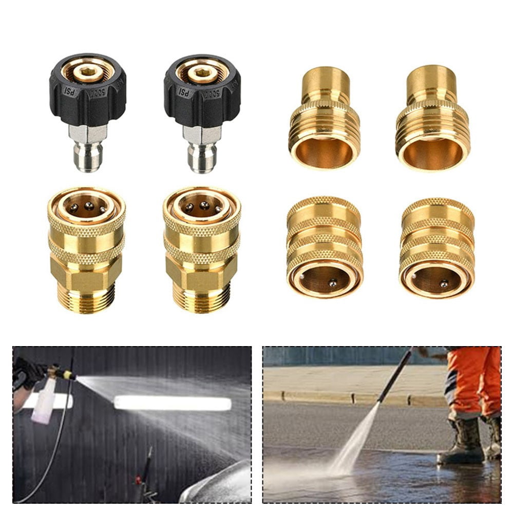 Pressure Washer Quick Disconnect Kit M22 Swivel to 3/8'' Quick Connect Adapter