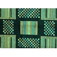 thumbnail image 1 of Ahgly Company Indoor Rectangle Abstract Turquoise Blue Modern Area Rugs, 3' x 5', 1 of 4