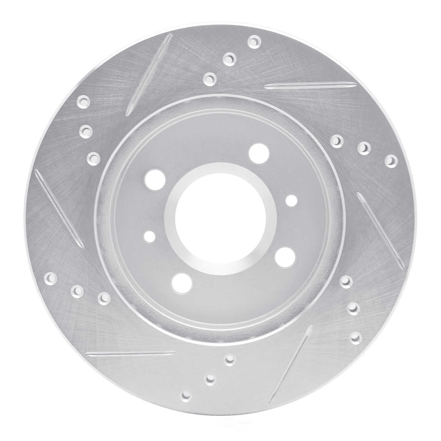 Dynamic Friction Company 631-53001R DFC Brake Rotor - Drilled And Slotted - Silver