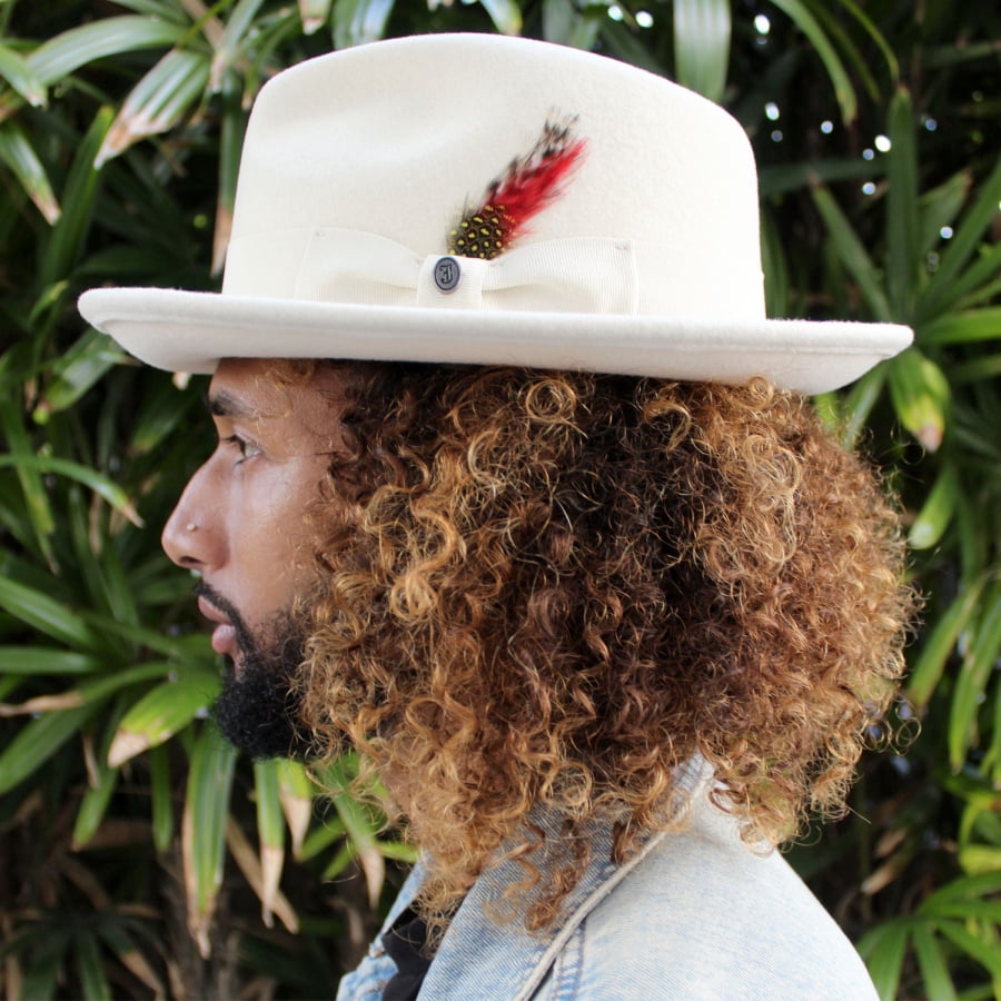 Pachuco Crushable Wool Felt Fedora Hat - XL - Cream