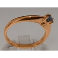 thumbnail image 4 of LBG British Made Real 9k Rose Gold Natural Sapphire Womens Promise Ring - 33 size options - Size 6.25, 4 of 7