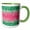 Green/White, variant on 3drose, Glam Pink and Green Image of Glitter Drip, 15oz Mug