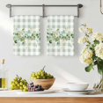 thumbnail image 3 of Eucalyptus Leaves Kitchen Towels Set of 1, Green Plaid Farmhouse Watercolor Absorbent Dish Towels for Kitchen, Microfiber Hand Towel, Quick Drying Tea Towel for Cleaning Decorative Dishcloths, 3 of 7