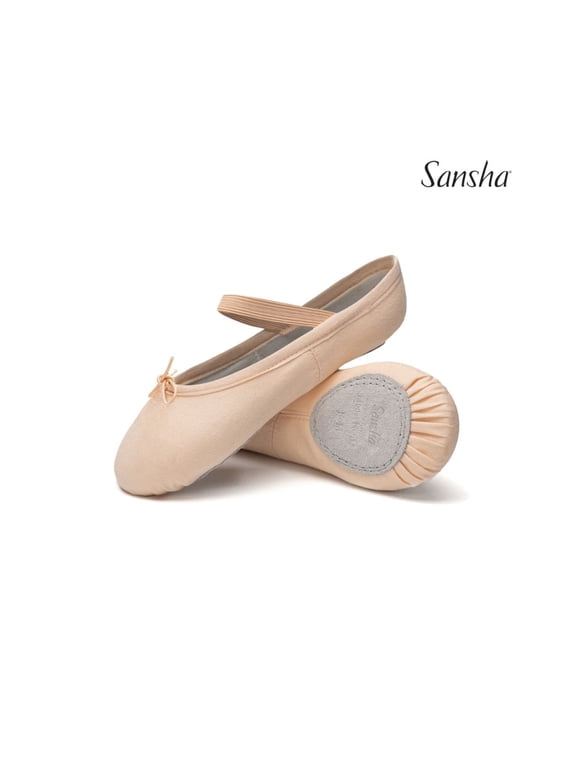 STAR-SPLIT S15c Youth Canvas Split-Sole Ballet Shoes for Practice & Recitals (2-Pack)