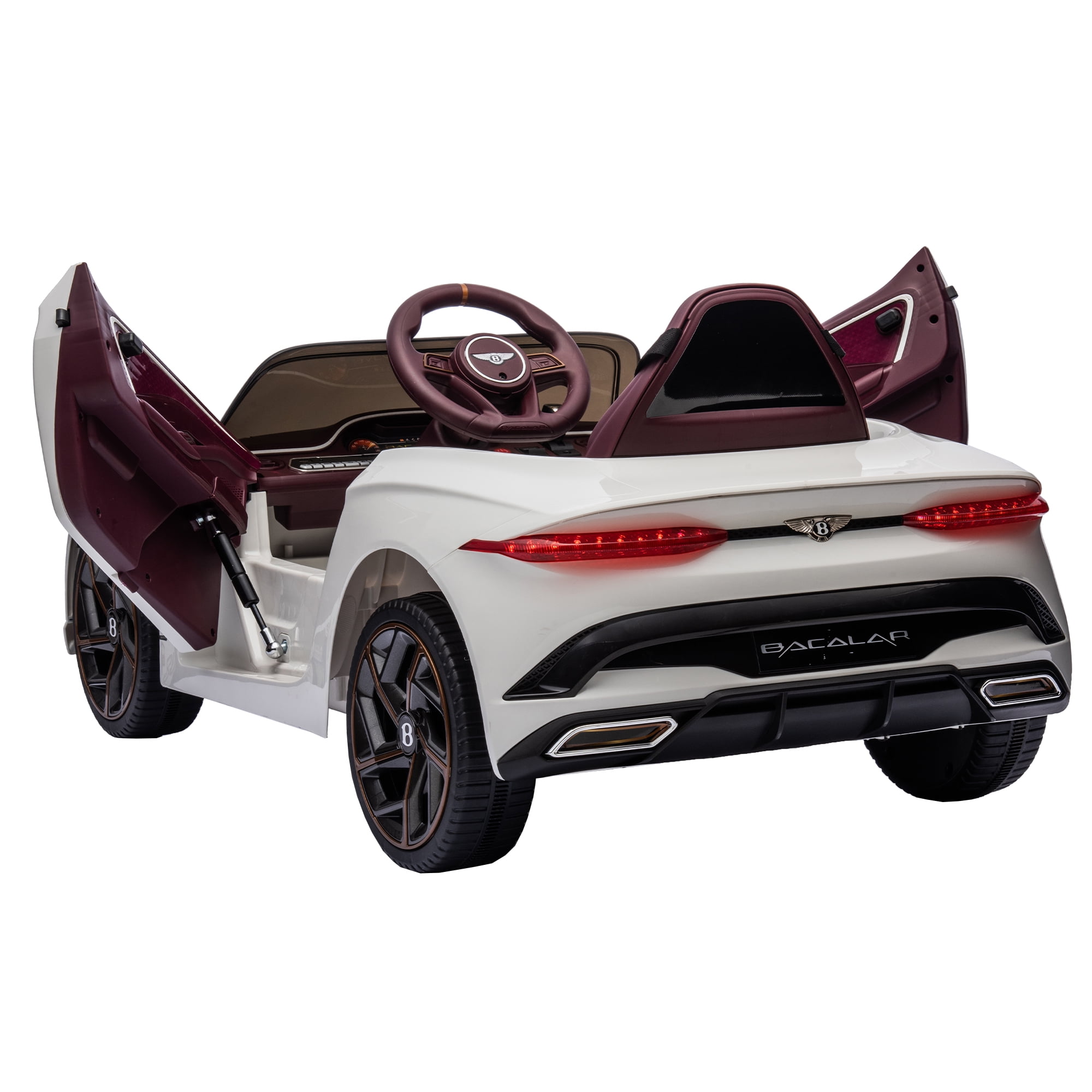 CIPACHO 12 V Licensed Bentley Mulsanne Kids Electric Ride On Cars 4 Wheels Battery Powered Sports Car Toy, Parents Control, Sound System, LED Headlights, White CIPACHO 12 V Licensed Bentley Mulsanne Kids Electric Ride On Cars 4 Wheels Battery Powered Sports Car Toy, Parents Control, Sound System, LED Headlights, White