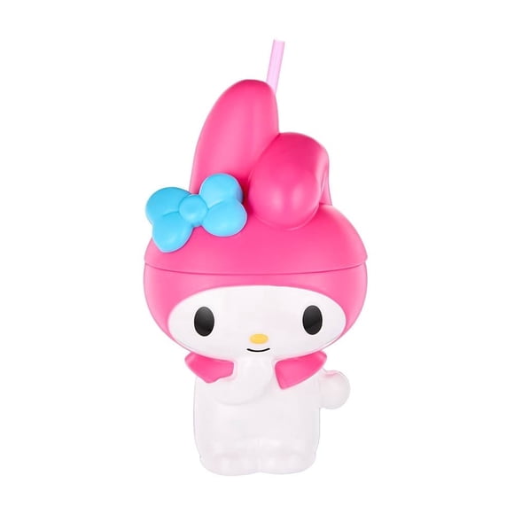 Botella de Agua My shop Hello Kitty de Plástico 3D de My Melody con Popote de 700 ml.