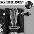 thumbnail image 3 of Vintage Kitchen Food Cooking Chef Tier Cafe Curtains for Bathroom Living RV Rod Pocket Window Drapes 36 Inch 2 Panels Set 28"x36" 2 Panels Window Treatment Tiers, 3 of 4