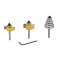 thumbnail image 1 of FlyFlise 3Pcs 6mm Shank Rabbet Router Bit with 6 Interchangeable Bearings Set for Woodworking Milling Cutter Tool, 1 of 7