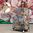 thumbnail image 3 of Travel Luggage Cover Suitcase Protector Washable Anti-scratch Baggage Covers (World Stamp, S(18-20in)), 3 of 6