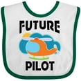 thumbnail image 3 of Inktastic Future Pilot Helicopter Boys or Girls Baby Bib, 3 of 4