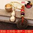 thumbnail image 1 of New brass miniature jar with a hundred blessings, handmade treasure basin keychain pendant, zodiac animal, hot-selling wholesale item for street vendors., 1 of 2