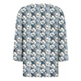 thumbnail image 5 of CYMMPU Tunic Tops 3/4 Sleeve Loose Fit V Neck Fall Trendy Shirts Spring Tops Floral Pattern Blouses for Women Dressy Casual Business Elegant Work Tops T-Shirts Multicolor XL, 5 of 5