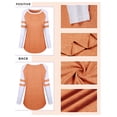 thumbnail image 7 of STARVNC Women Crew Neck Stripe Splice Raglan Long Sleeve Top, 7 of 7