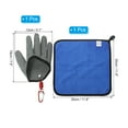 thumbnail image 2 of Uxcell Fishing Gloves with Alloy Magnet Release Towel Fisherman Professional Puncture Resistant Gloves, Grey(Right), 2 of 5