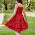 thumbnail image 5 of Diufon Dresses for Girls Spaghetti Strap Flowy Ruffled Layered Sundress Summer Cute Graduation Bridesmaid Dress, 5 of 9