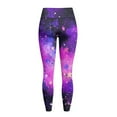 thumbnail image 6 of Renewold Star Galaxy Starry Pocket Yoga Leggings for Women Lounge Yoga Pants Tights Stretchy Slim Basic Pants Sportswear Active Yoga Leggings for Workout Sports Yoga, S, 6 of 8