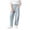 Blue, variant on White 5T Girls Straight Leg Casual Pants, Soft Polyamid Elastic Waist Preschool Play Bottoms,Size 5 T