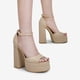 thumbnail image 5 of Sandalia DREAM PAIRS con Plataforma y Tacón Cuadrado Nude Talle 7, 5 of 5