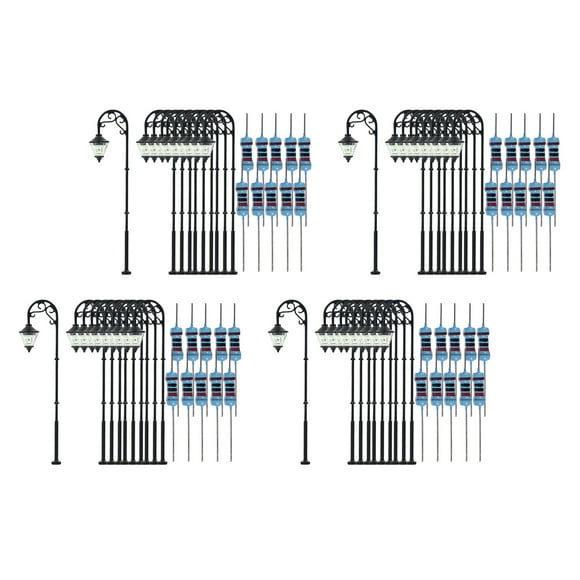 40pcs Modelo LED de Ferrocarril