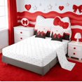 thumbnail image 3 of Erosebridal Romantic Loves Pattern 7pcs Bedding Comforter Set,Polka Dot Bowknot Queen Bedding Sets For Kids Girls,Reversible, 3 of 7