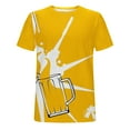 thumbnail image 5 of Lilgiuy Shirts for Men Graphic Tees, Men's Summer Novelty 3D Beer Bubbles Printed Short Sleeve Oversized T-Shirt Tops Shirts and Blouses Holiday Gifts(Yellow,L), 5 of 5