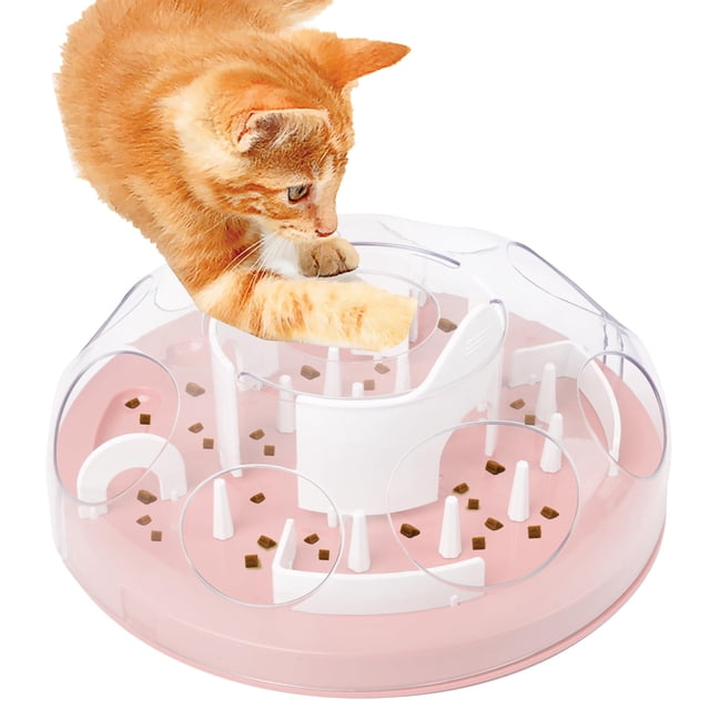 Comedero Lento Interactivo Rompecabezas para Gatos PetPrime Rosa