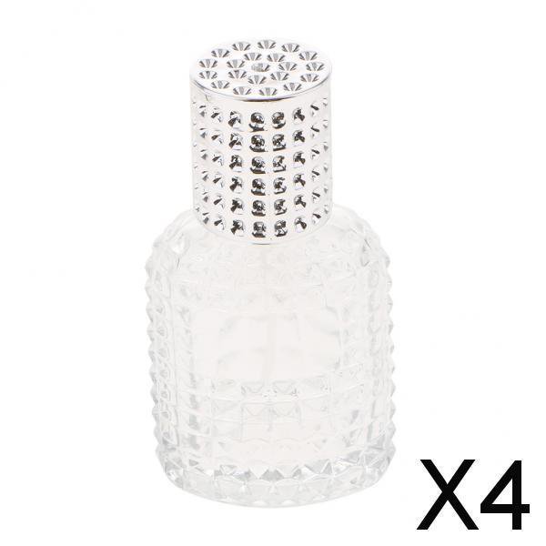 Botellas de perfume portátiles del envase de cristal de la piña del paquete 2-5 con del espray 4 piezas