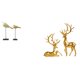thumbnail image 1 of Figuras de animales de pájaros y ciervos de resina, esculturas para escritorio, dormitorio, entrada, sala de estar, encimera, colección de adornos dec, 1 of 8